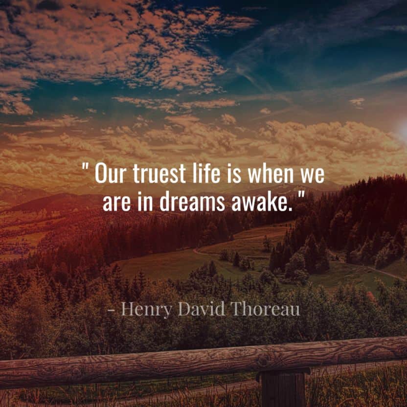 Henry David Thoreau quote about dreaming