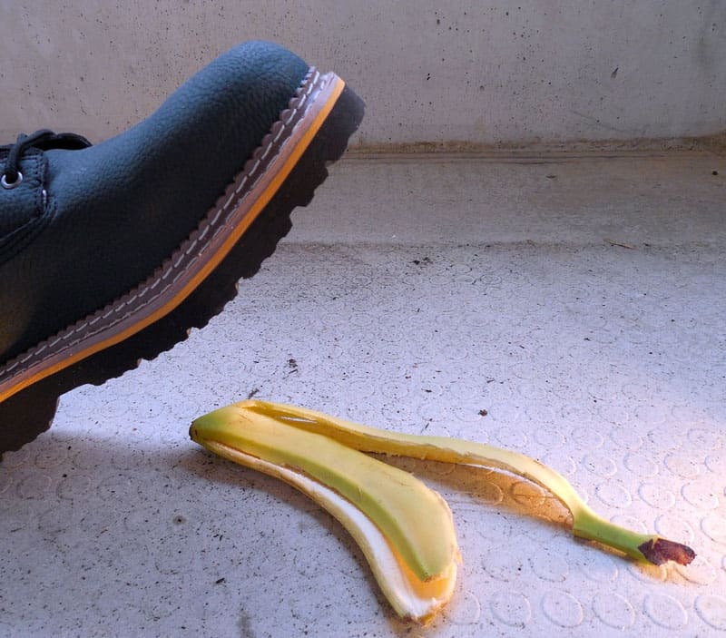 what it means to step on a banana