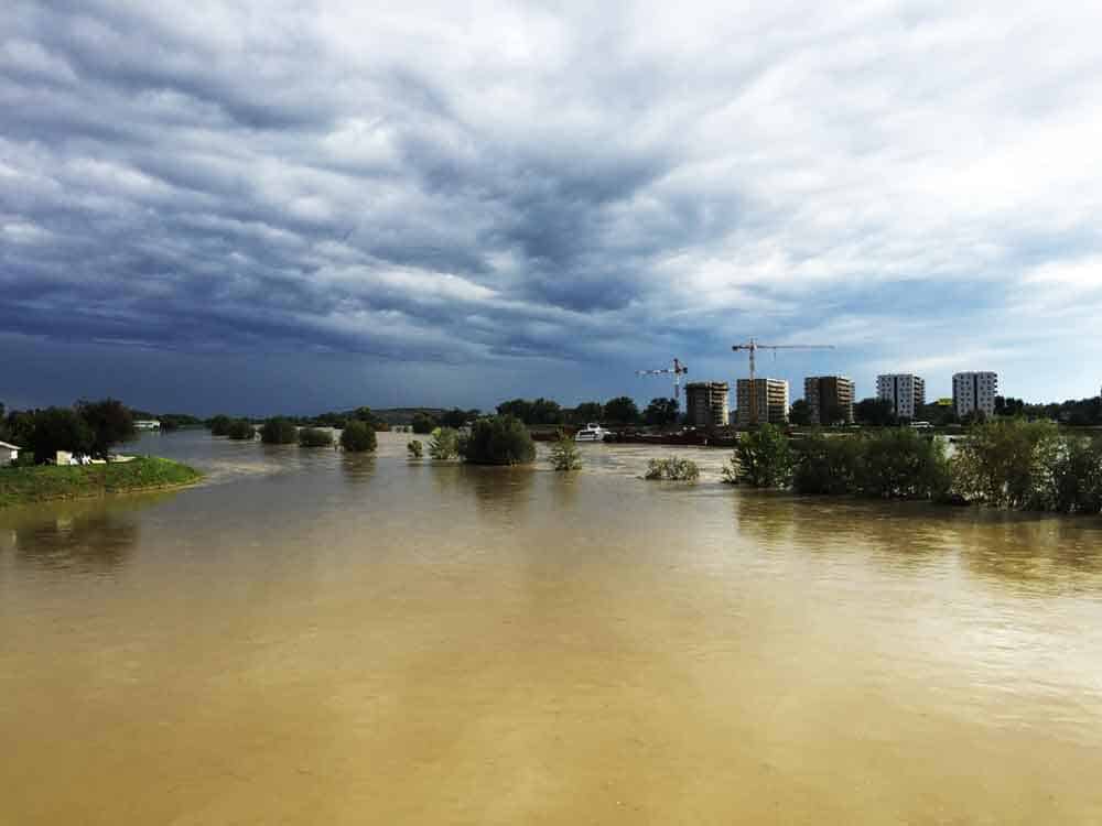 flooded city