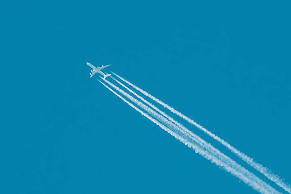 Plane with Trails