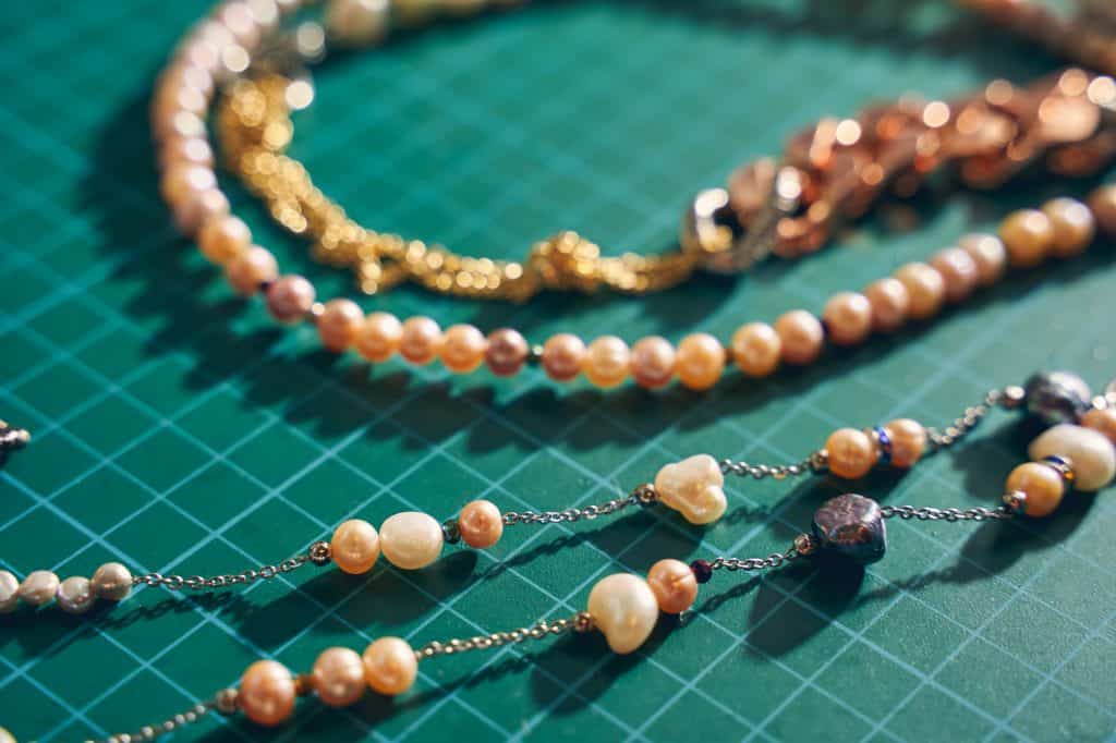 Jewelry in the form of pearl beads