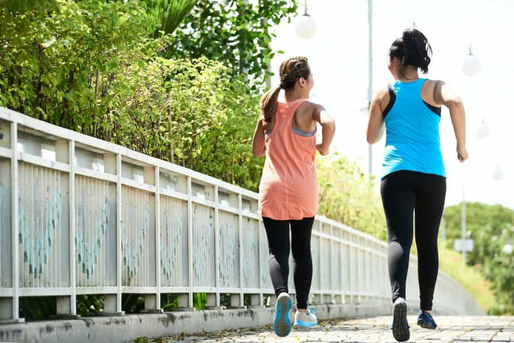 Jogging with friend