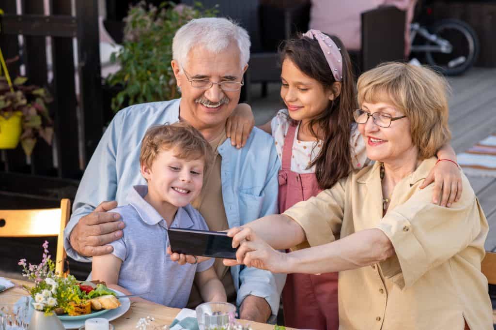 Selfie with Grandparents