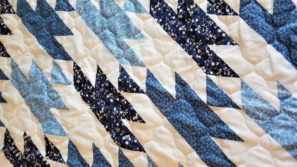 SHAPES! Blue and White Chevron Pattern!